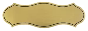 Zlatá prázdná broušená jmenovka S16 120x40mm 