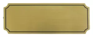 Zlatá prázdná broušená jmenovka S5 100x40mm 