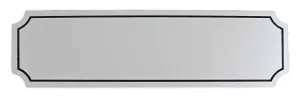 Stříbrná prázdná broušená jmenovka S6 100x30mm 