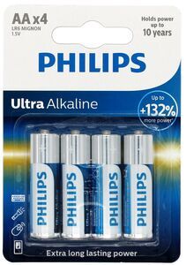 Baterie AA LR6 Ultra alkaline balení 4ks Philips