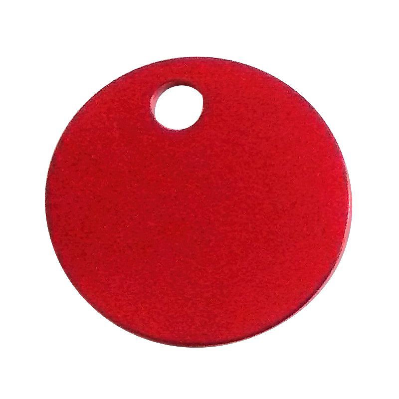 Psí známka kolečko 27mm červená Silca