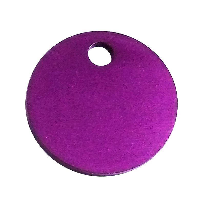 Psí známka kolečko 27mm fialová Silca
