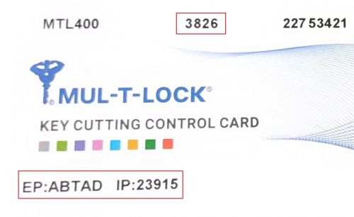 Bezpečnostní karta Mul-T-Lock