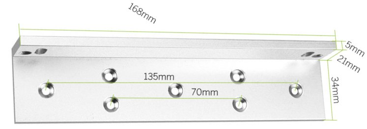 Montážní deska LZ pro elektromagnetické zámky 180kg