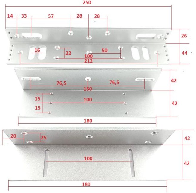 Montážní deska LZ pro elektromagnetické zámky 280kg