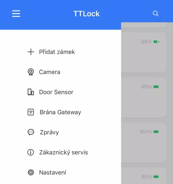 TTLock přidání zařízení